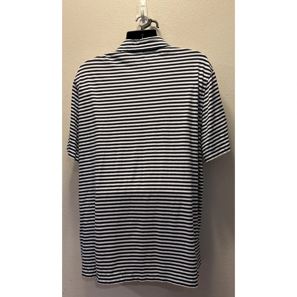 Ralph Lauren Polo Black stripes short sleeve polo shirt with pocket Extra Large